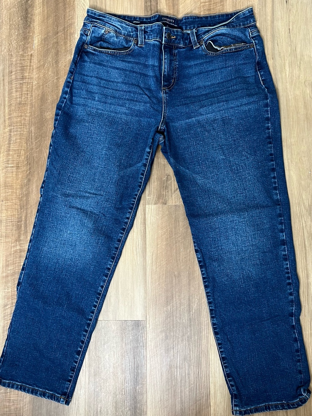 Talbot Boyfriend Jeans Size 16 Simply Flattering Collection Indigo Blue - Picture 6 of 6